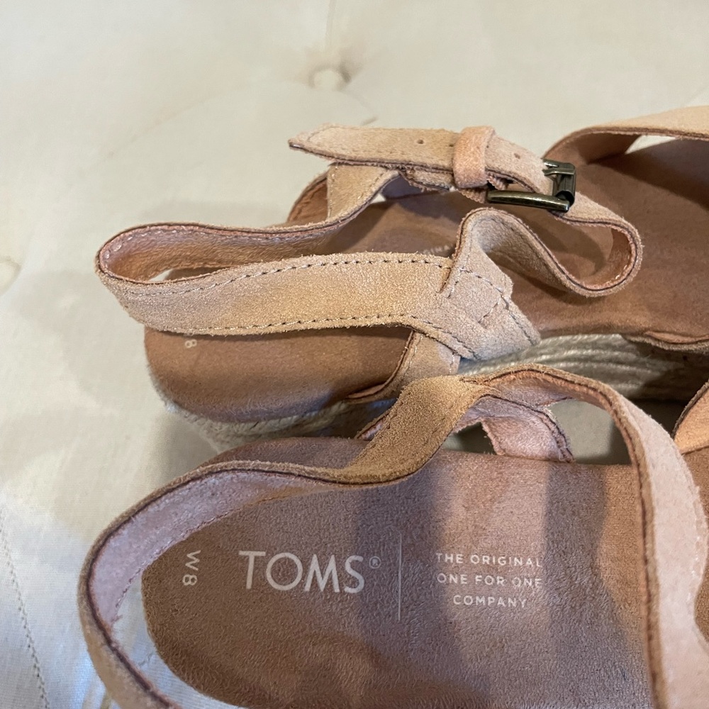 Toms Suede Platform Wedge Sandals - Picture 5 of 16